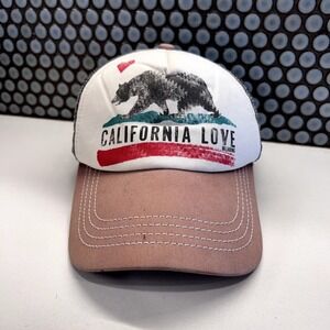 California Love Hat Cap Snap Back Trucker Mesh Back Billabong Bear Mens Adult